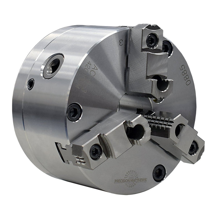 6" Adjustable Ultra Precision 3 Jaw Chuck, D1-4 Mount