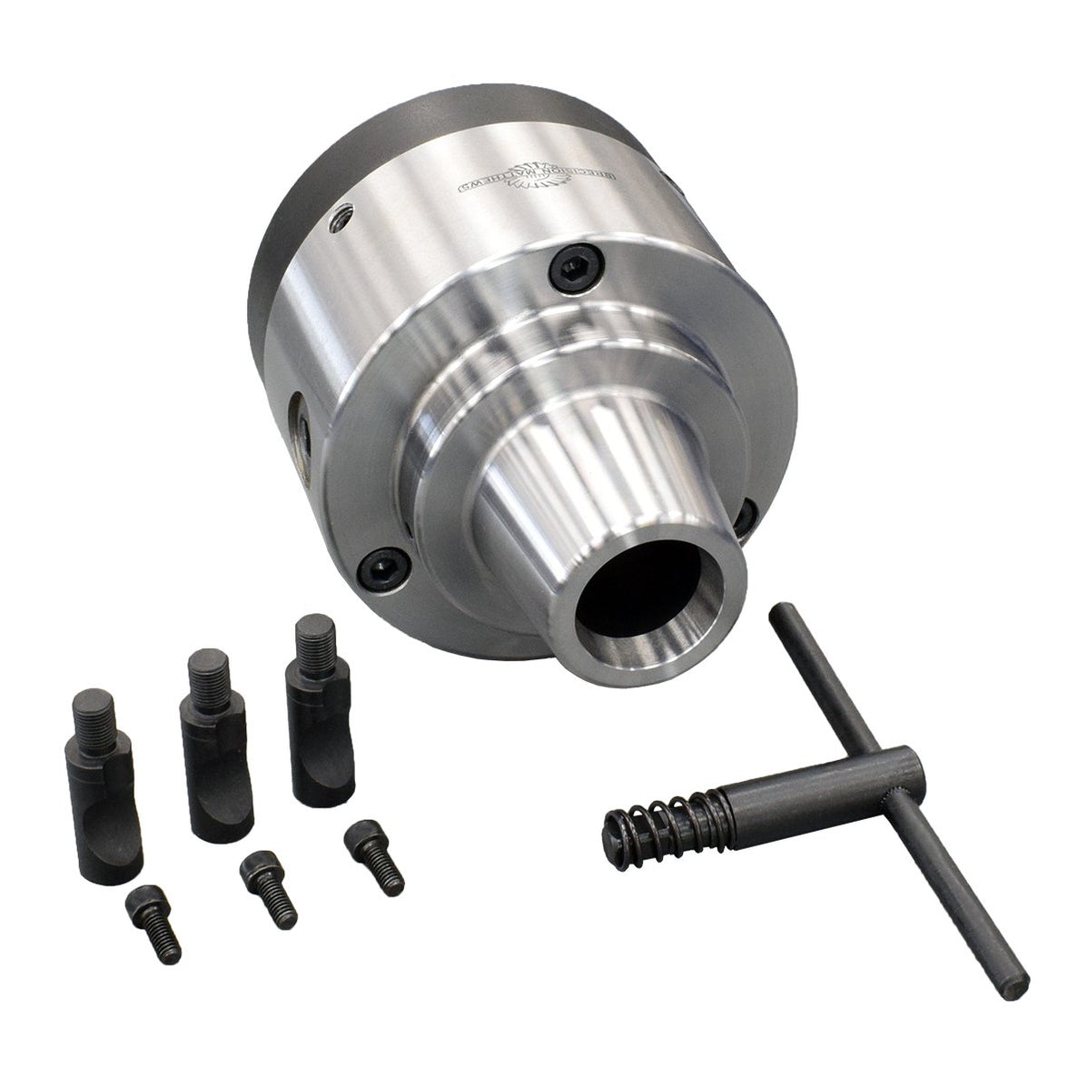 thumbnail image 2 of CME/Sanou 5C Collet Chuck D1-5 Mount – 5″ Diameter, Semi-Finished Adapter, #5C-05F0 – Lathe Collet Chuck For Precision Work 2 of 6