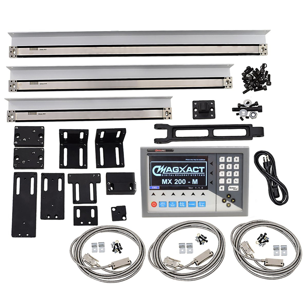 MagXact MX-200M Magnetic 3 Axis Mill DRO - 12x24x20 Inch Scales ...