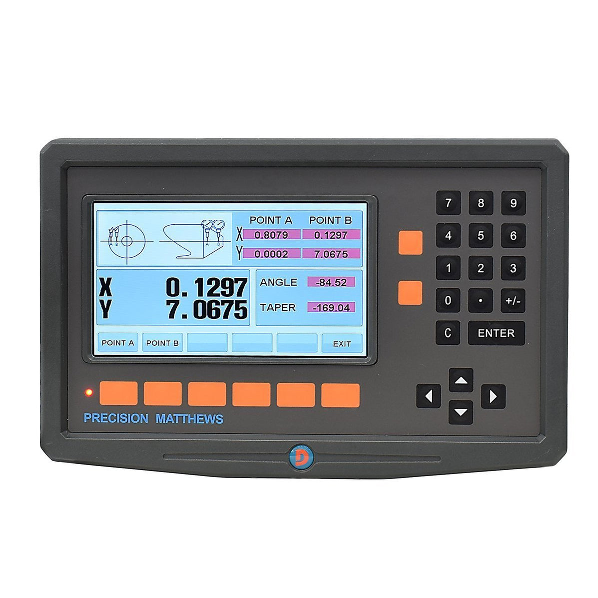 PM 2 Axis Lathe DRO, LCD Display, 8x40, (.0001 Hi Res Cross Scale ...